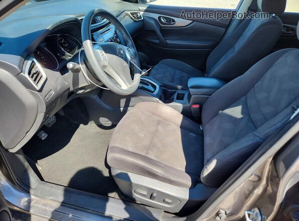 KNMAT2MVXGP680309 2016 NISSAN ROGUE Gray Widok wnętrza z przodu