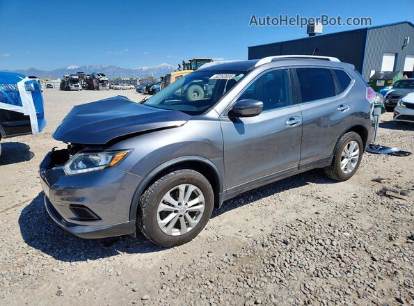 KNMAT2MVXGP680309 2016 NISSAN ROGUE Gray Przód lewy