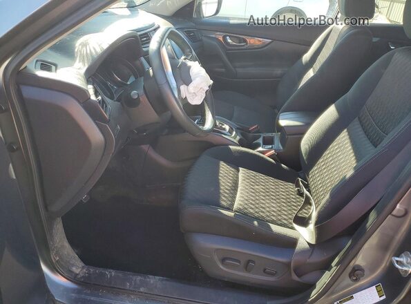 KNMAT2MVXJP539165 2018 NISSAN ROGUE Gray Widok wnętrza z przodu