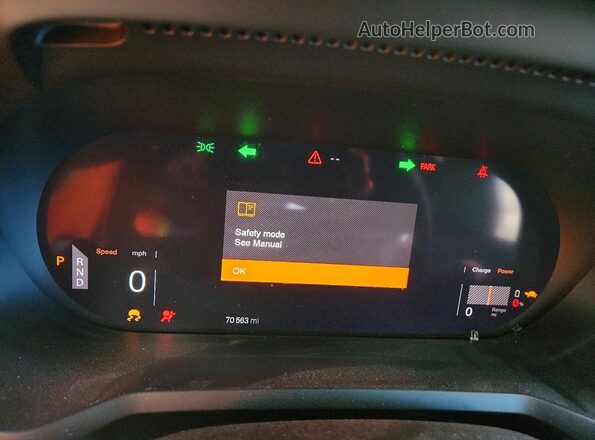 LPSED3KA3ML008785 2021 POLESTAR 2 Gray Instrument cluster view