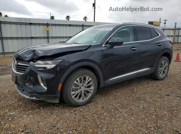 LRBAZLR48ND162197 2022 BUICK ENVISION Black წინა მარცხენა ხედი სამი მეოთხედიდან