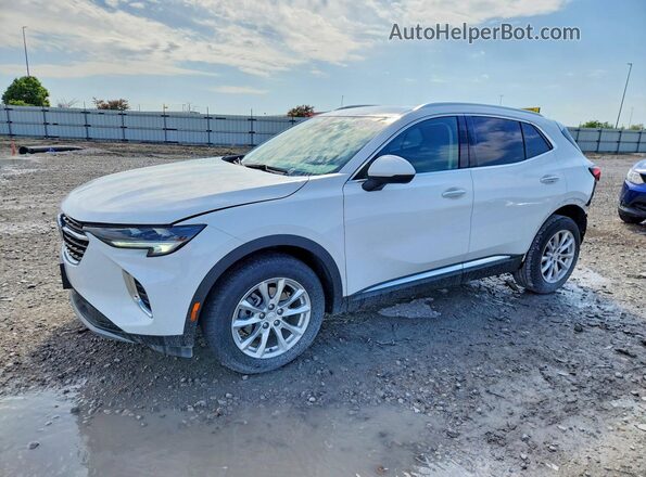 LRBAZLR49MD148582 2021 BUICK ENVISION White Vista tres cuartos delantera izquierda
