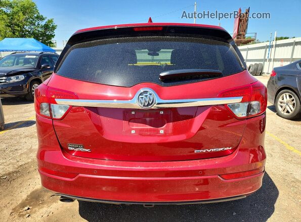 LRBFX1SA1JD084565 2018 BUICK ENVISION Красный Вид сзади