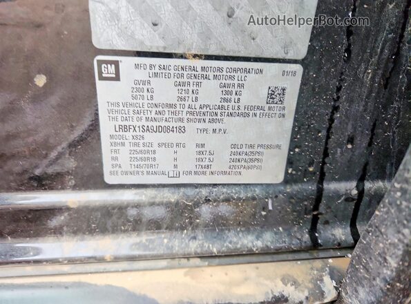 LRBFX1SA9JD084183 2018 BUICK ENVISION Черный Вид подкапотного пространства