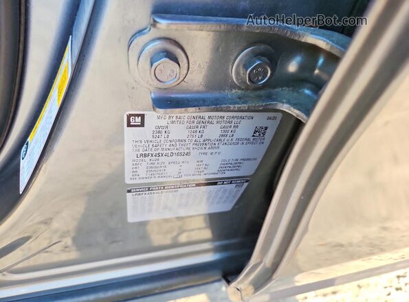 LRBFX4SX4LD165245 2020 BUICK ENVISION Серый Вид наклейки с VIN-кодом