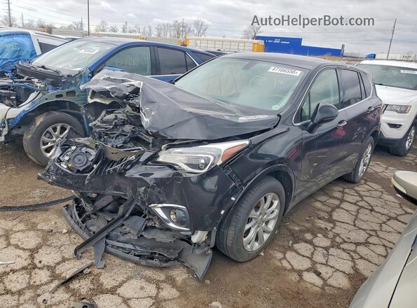 LRBFXBSA2KD009915 2019 BUICK ENVISION Black Առջևի ձախ երեք քառորդ տեսարան