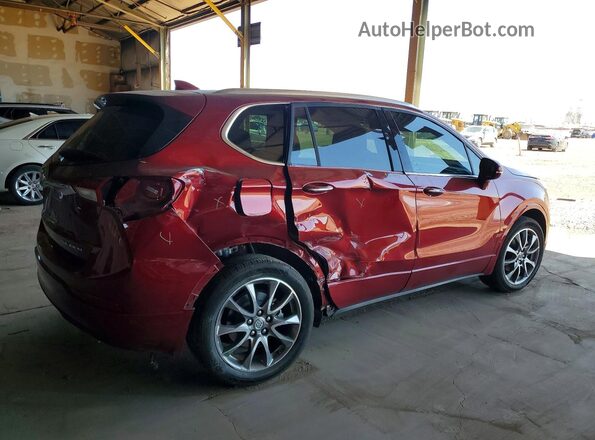 LRBFXCSA4LD125110 2020 BUICK ENVISION Burgundy Trasero derecho