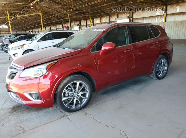LRBFXCSA4LD125110 2020 BUICK ENVISION Burgundy Vista tres cuartos delantera izquierda
