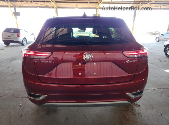 LRBFZRR48ND110609 2022 BUICK ENVISION Maroon უკანა ხედი