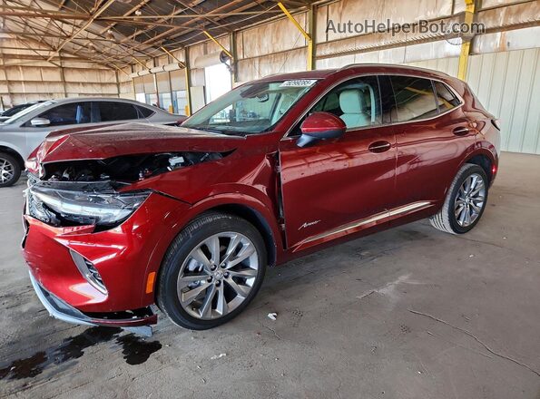 LRBFZRR48ND110609 2022 BUICK ENVISION Maroon წინა მარცხენა ხედი სამი მეოთხედიდან