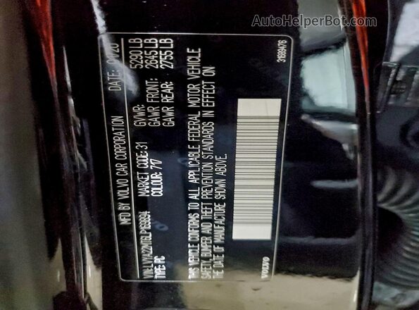 LVYA22MT6LP169894 2020 VOLVO S90 Black Widok komory silnika