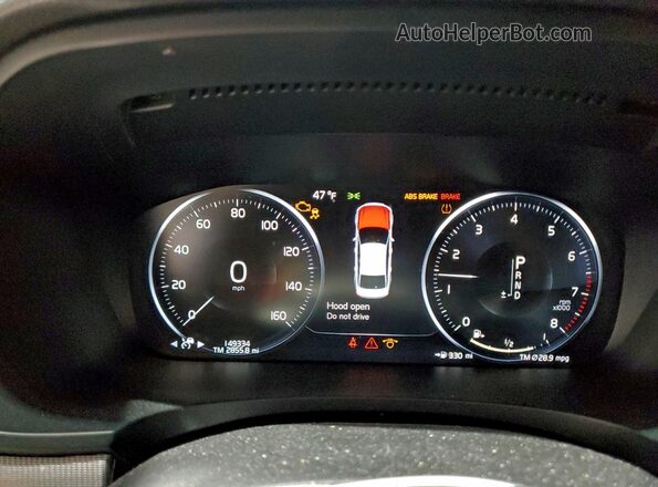 LVYA22MT6LP169894 2020 VOLVO S90 Black Widok zestawu wskaźników