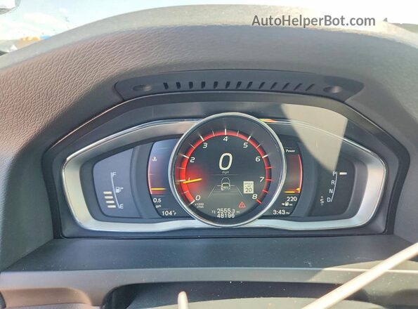 LYV402HM3HB126971 2017 VOLVO S60 Black Widok zestawu wskaźników