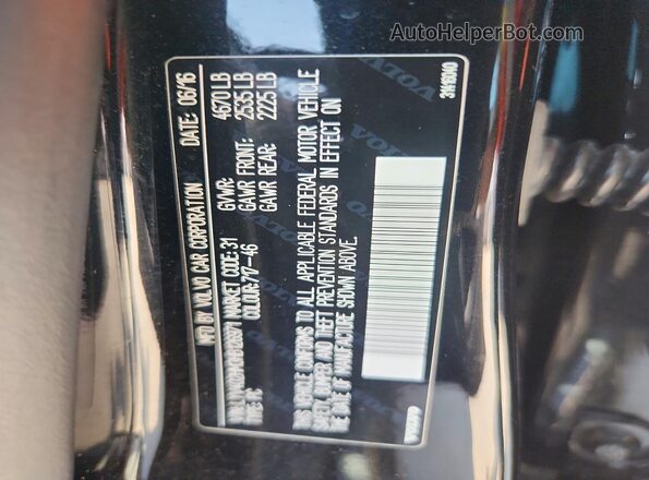 LYV402HM3HB126971 2017 VOLVO S60 Black Widok komory silnika