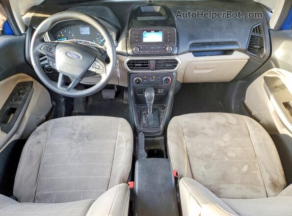 MAJ3P1RE3JC202124 2018 FORD ECOSPORT Blue Widok deski rozdzielczej