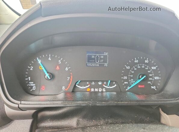 MAJ3P1RE5JC224769 2018 FORD ECOSPORT Blue Вид щитка приладів