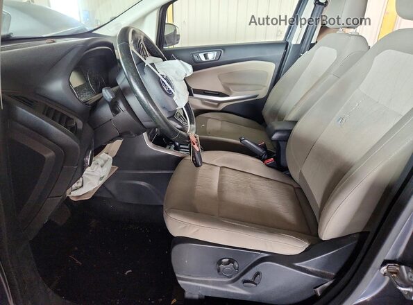 MAJ3P1TE2JC232238 2018 FORD ECOSPORT Gray Widok wnętrza z przodu