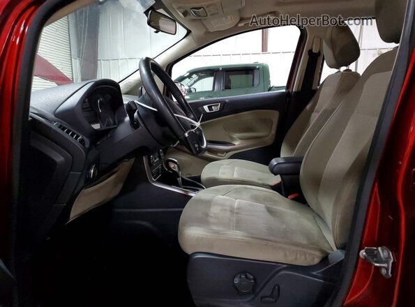 MAJ3S2GE1KC273637 2019 FORD ECOSPORT Red Widok wnętrza z przodu