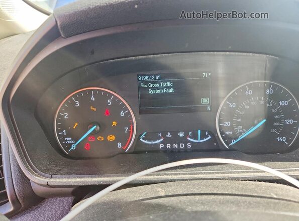 MAJ3S2GE7LC365465 2020 FORD ECOSPORT Blue Instrument cluster view