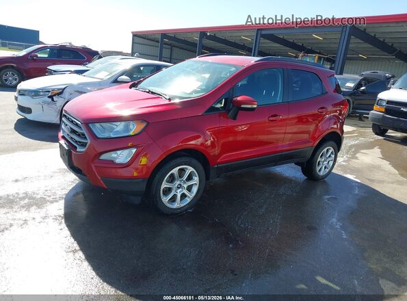 MAJ6P1UL1JC183138 2018 FORD ECOSPORT Red წინა მარცხენა ხედი სამი მეოთხედიდან