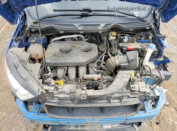 MAJ6P1ULXJC189553 2018 FORD ECOSPORT Blue Vista del compartimento del motor
