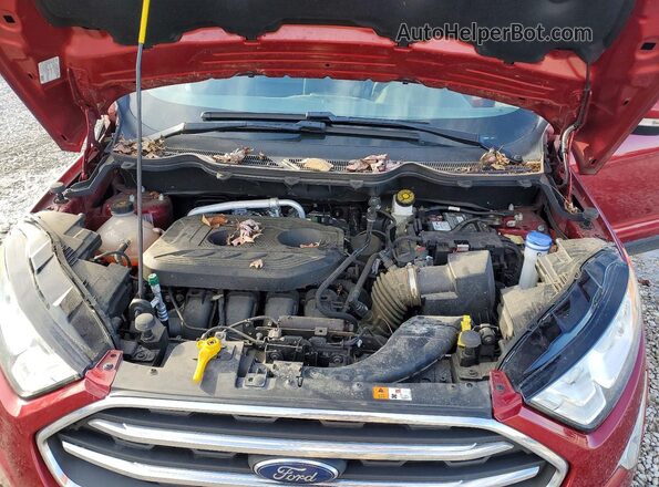 MAJ6P1WL7JC249060 2018 FORD ECOSPORT Red Widok komory silnika