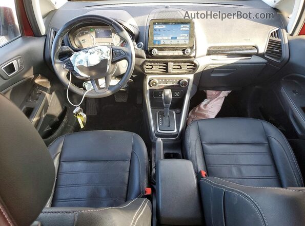 MAJ6P1WL7JC249060 2018 FORD ECOSPORT Red Widok deski rozdzielczej