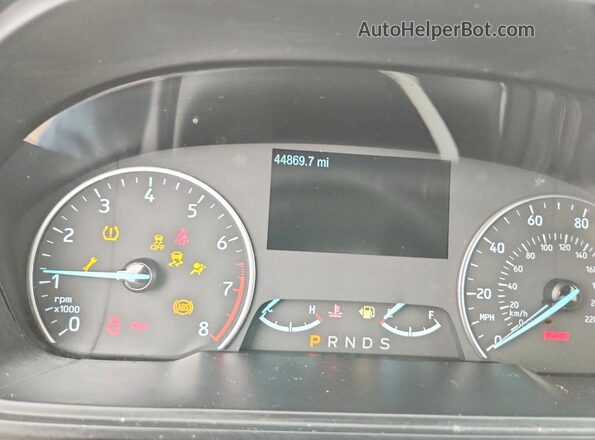 MAJ6S3GL2LC349689 2020 FORD ECOSPORT Black Widok zestawu wskaźników