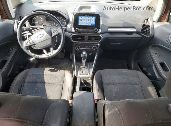 MAJ6S3GL3KC290019 2019 FORD ECOSPORT Orange Dashboard view