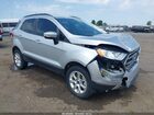 2020 Ford Ecosport Se Silver vin: MAJ6S3GL8LC339443
