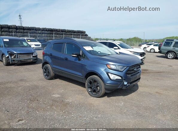MAJ6S3JL2MC454808 2021 FORD ECOSPORT Blue Przód prawy