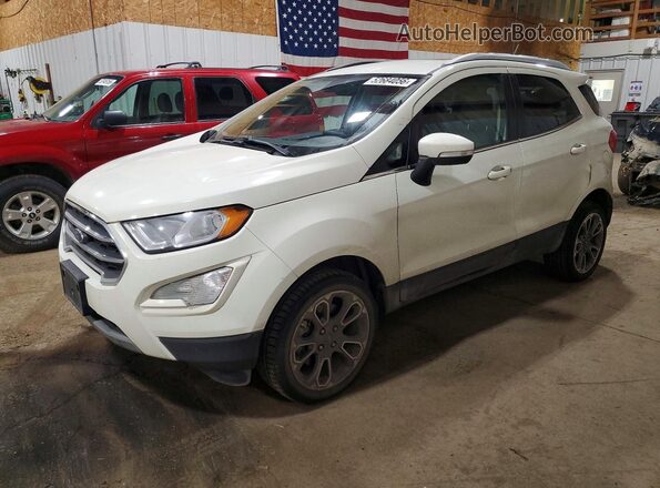 MAJ6S3KL4KC299299 2019 FORD ECOSPORT White Առջևի ձախ երեք քառորդ տեսարան