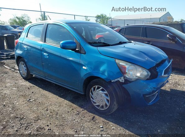 ML32A3HJ4HH001348 2017 MITSUBISHI MIRAGE Синий Передняя правая четверть