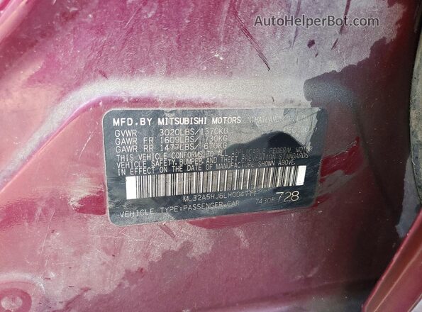 ML32A5HJ6LH004711 2020 MITSUBISHI MIRAGE Фиолетовый Вид подкапотного пространства