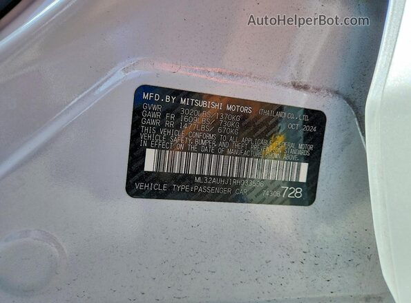 ML32AUHJ1RH033696 2024 MITSUBISHI MIRAGE Серебряный Вид подкапотного пространства