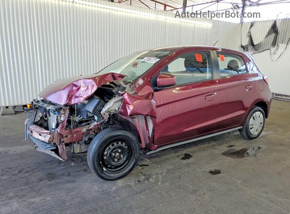 ML32AUHJ1RH036033 2024 MITSUBISHI MIRAGE Burgundy Առջևի ձախ երեք քառորդ տեսարան