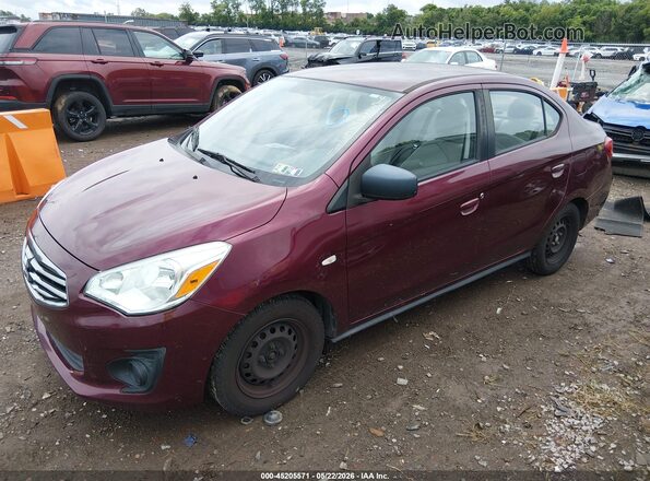 ML32F3FJ4KHF06210 2019 MITSUBISHI MIRAGE G4 Темно-бордовый Передняя левая четверть