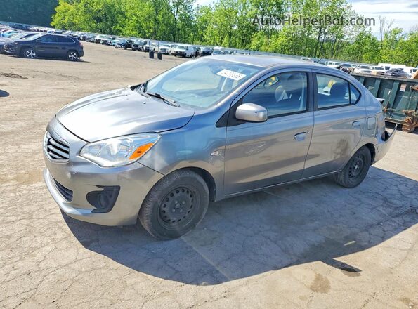ML32F3FJ5HHF05396 2017 MITSUBISHI MIRAGE Gray Առջևի ձախ երեք քառորդ տեսարան
