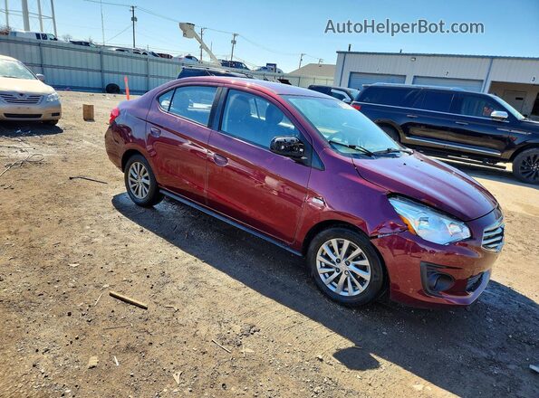 ML32F3FJ7KHF06413 2019 MITSUBISHI MIRAGE Бордовый Передняя правая четверть