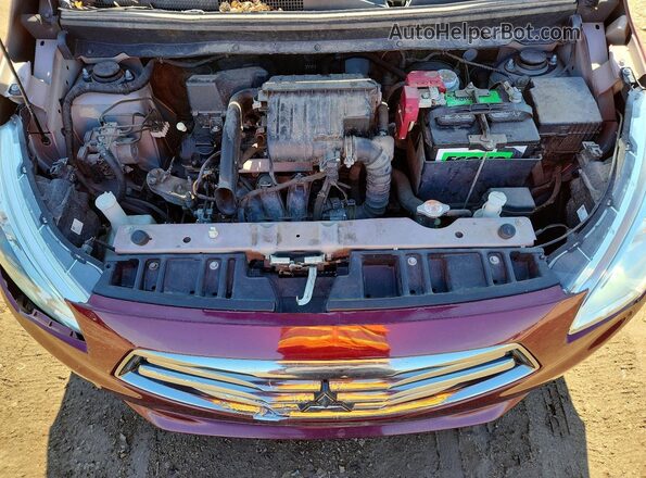 ML32F3FJ7KHF06413 2019 MITSUBISHI MIRAGE Бордовый Вид задней части салона