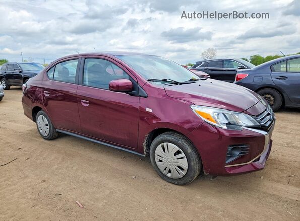 ML32FUFJ5NHF06243 2022 MITSUBISHI MIRAGE Темно-бордовый Передняя правая четверть