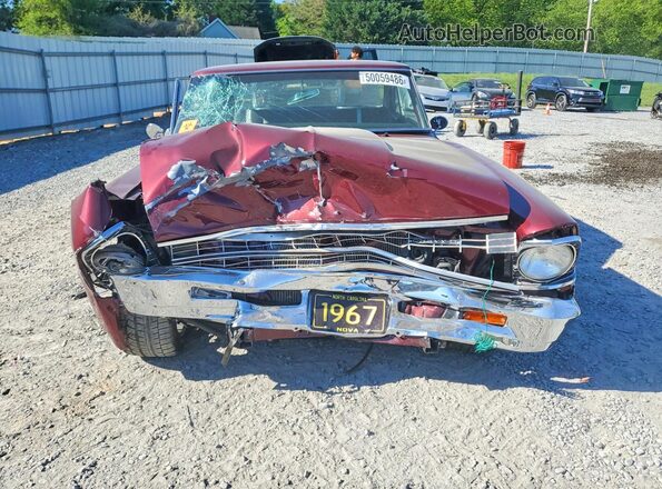 NCS92883 1967 CHEVROLET NOVA Burgundy Widok z przodu