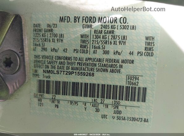 NM0LS7T29P1559268 2023 FORD TRANSIT CONNECT Blue Widok komory silnika