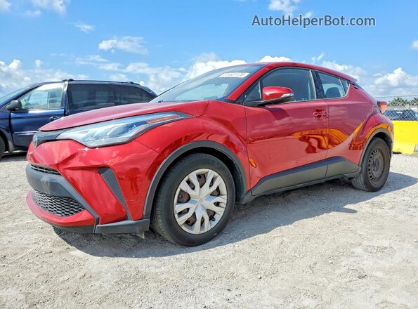 NMTKHMBX2LR118635 2020 TOYOTA C-HR Red Առջևի ձախ երեք քառորդ տեսարան