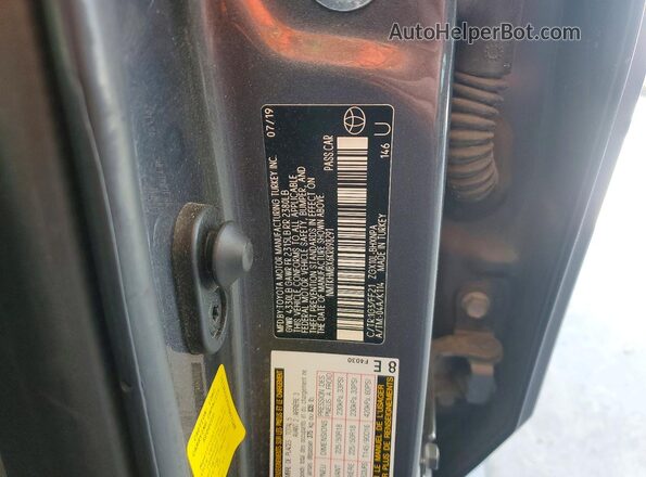 NMTKHMBX6KR098291 2019 TOYOTA C-HR Charcoal ძრავის განყოფილების ხედი