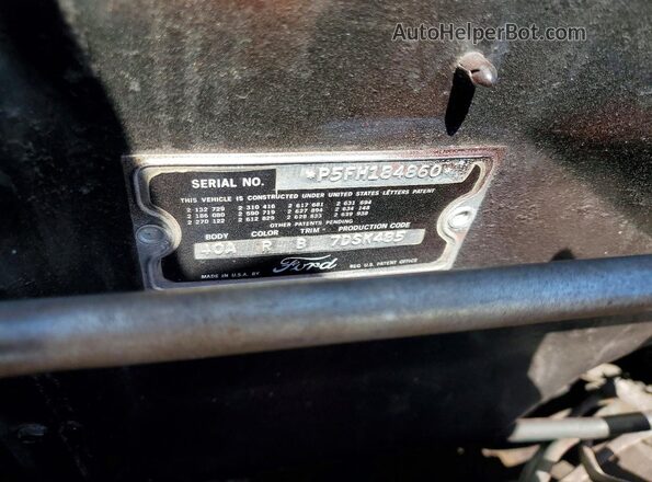 P5FH184860 1955 FORD THUNDERBIRD Two Tone Շարժիչի բաժամունքի տեսք