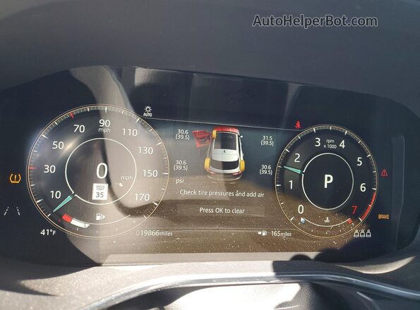 SADCJ2EXXPA707451 2023 JAGUAR F-PACE Красный Вид щитка приборов