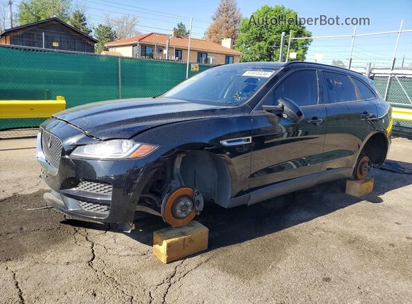 SADCJ2FX1JA268775 2018 JAGUAR F-PACE Black წინა მარცხენა ხედი სამი მეოთხედიდან