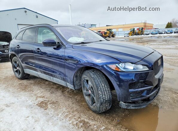 SADCJ2FX7KA606892 2019 JAGUAR F-PACE Blue Delantero derecho