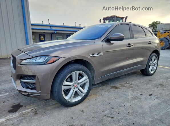 SADCL2BV2HA072613 2017 JAGUAR F-PACE Желто-коричневый Передняя левая четверть